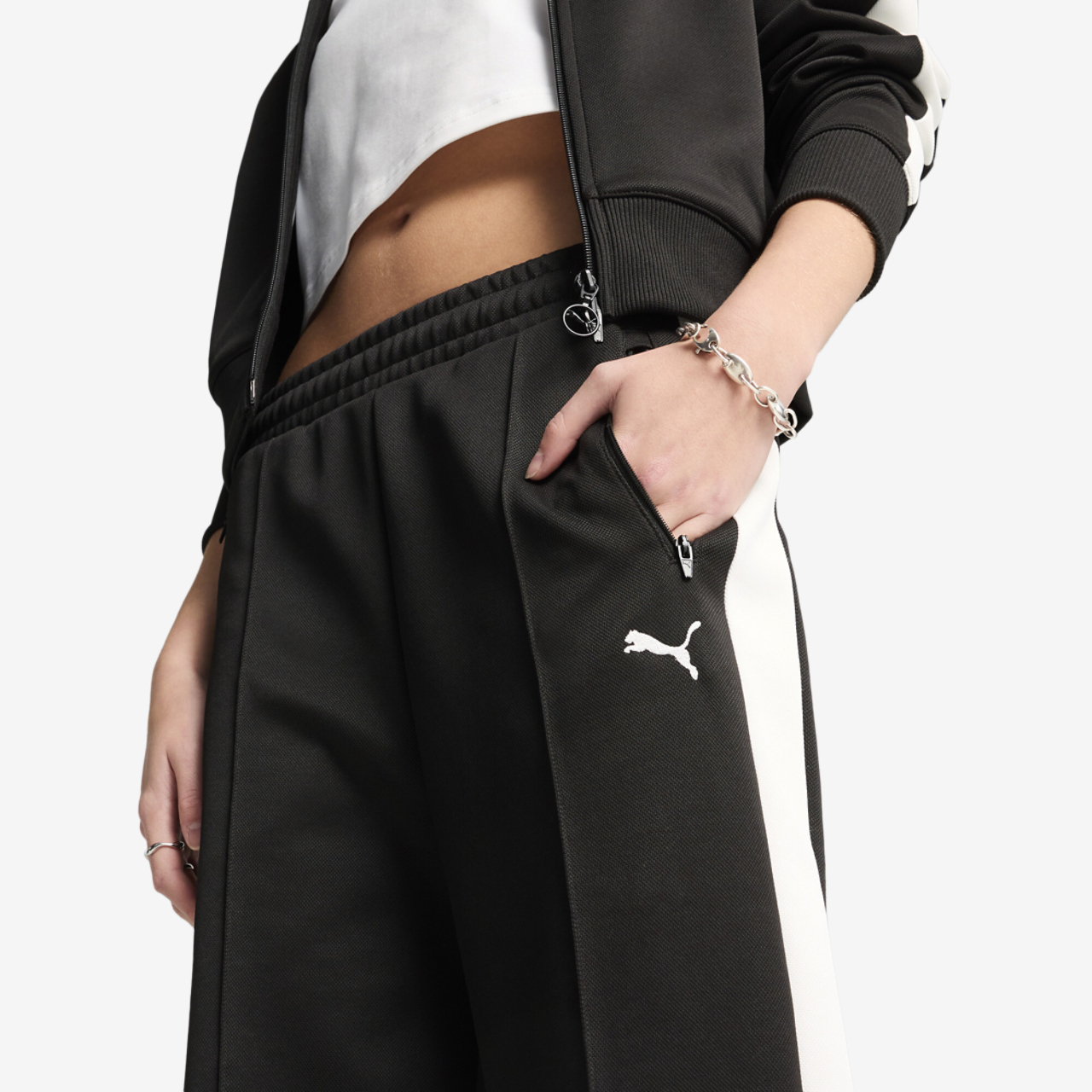 PUMA T7 ALWAYS ON STRAIGHT TRACK PANTS Image 3 of 4. Tap to open photo gallery.