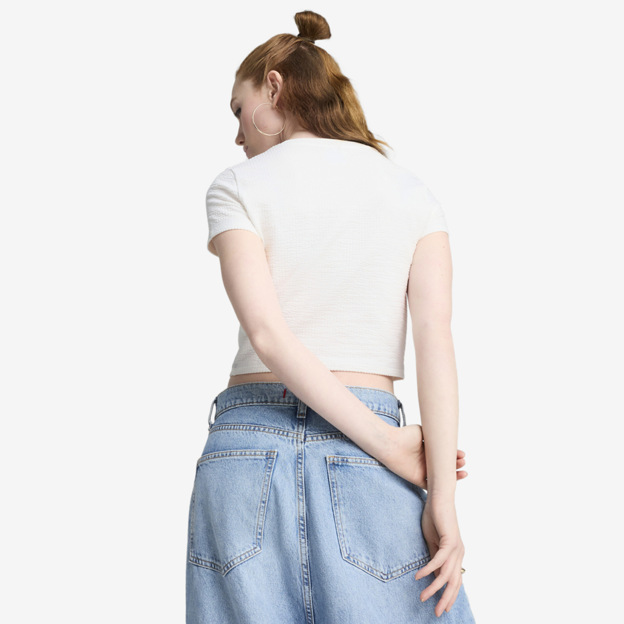 PUMA DARE TO TEXTURED BABY TEE Image 2 of 4. Tap to open photo gallery.