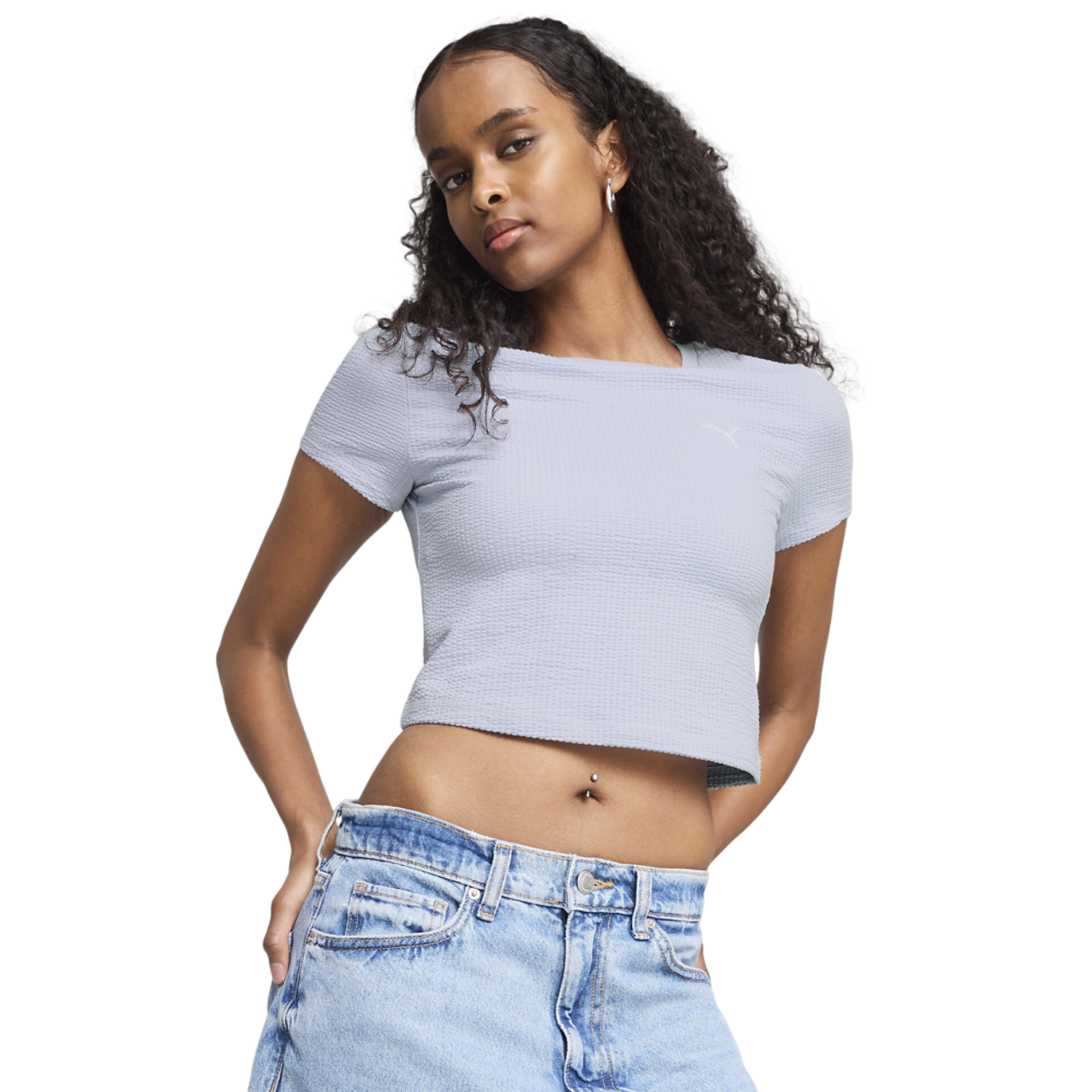 PUMA DARE TO TEXTURED BABY TEE Image 1 of 4. Tap to open photo gallery.