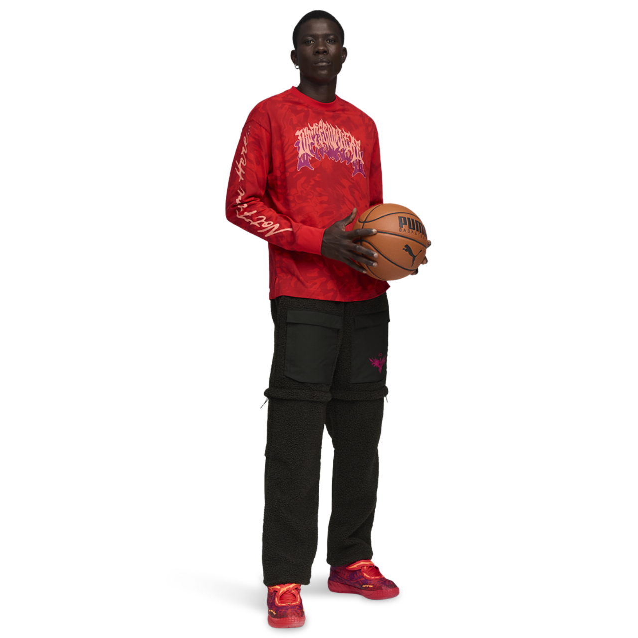 PUMA Lamelo Supernova Long Sleeve AOP Tee Image 5 of 7. Tap to open photo gallery.