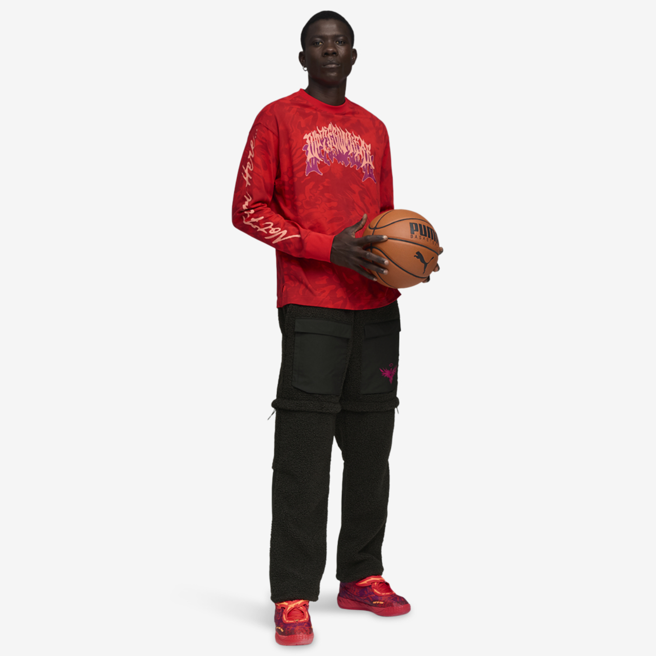 PUMA Lamelo Supernova Long Sleeve AOP Tee Image 5 of 7. Tap to open photo gallery.
