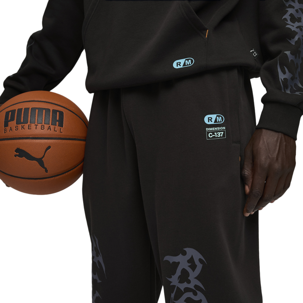 PUMA Hoops x Rick and Morty Sweat Pants Image 3 of 7. Tap to open photo gallery.