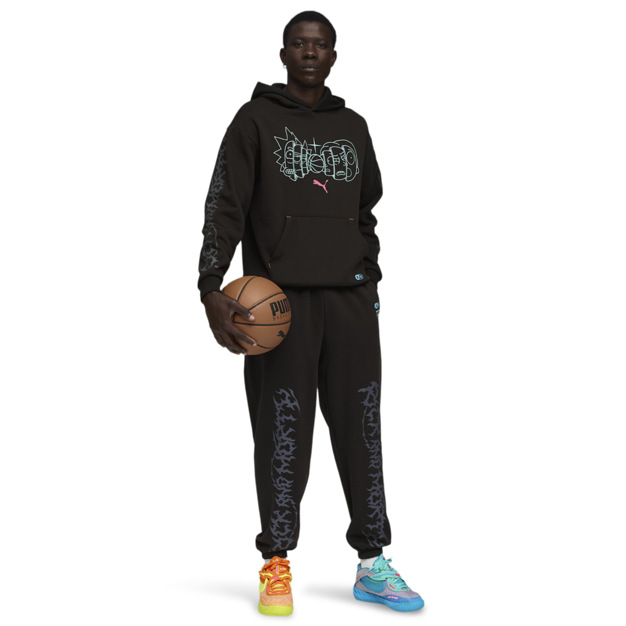 PUMA Hoops x Rick and Morty Sweat Pants Image 5 of 7. Tap to open photo gallery.
