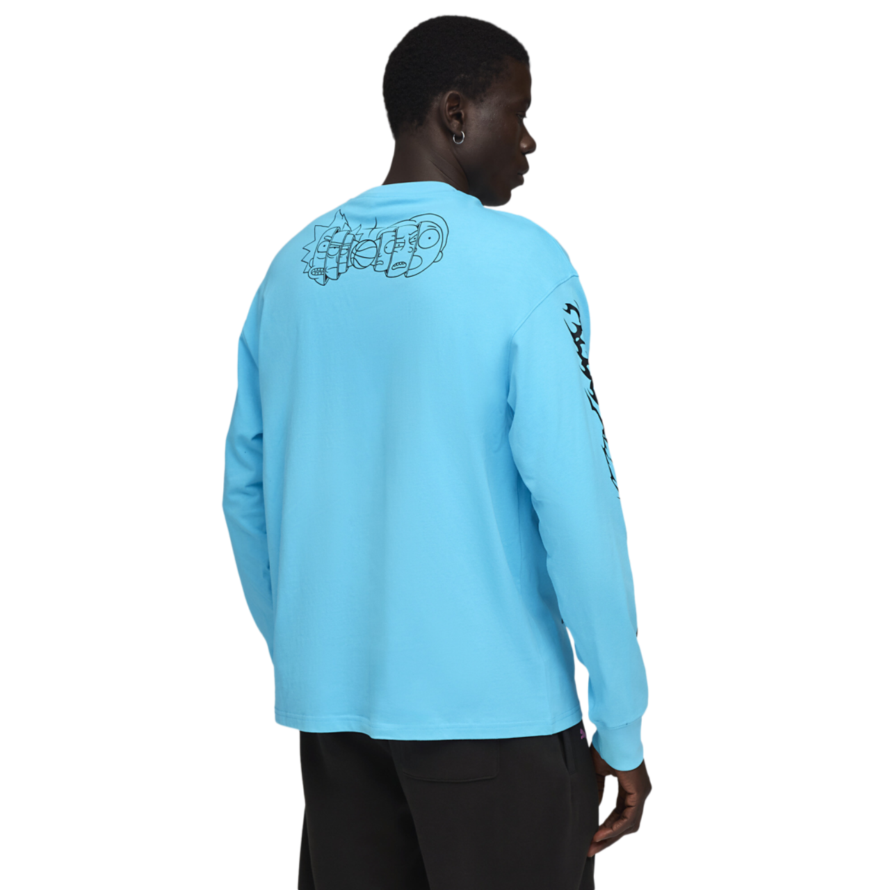 PUMA Hoops x Rick and Morty Long Sleeve T-Shirt Image 2 of 7. Tap to open photo gallery.