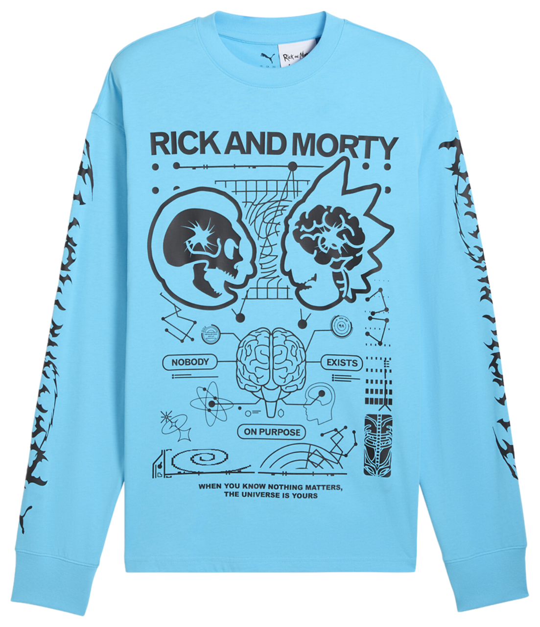 PUMA Hoops x Rick and Morty Long Sleeve T-Shirt Image 6 of 7. Tap to open photo gallery.