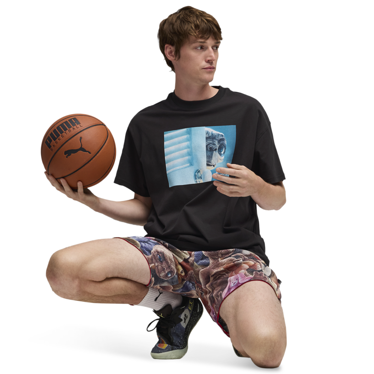PUMA Hoops X E.T. T-Shirt II Image 3 of 5. Tap to open photo gallery.