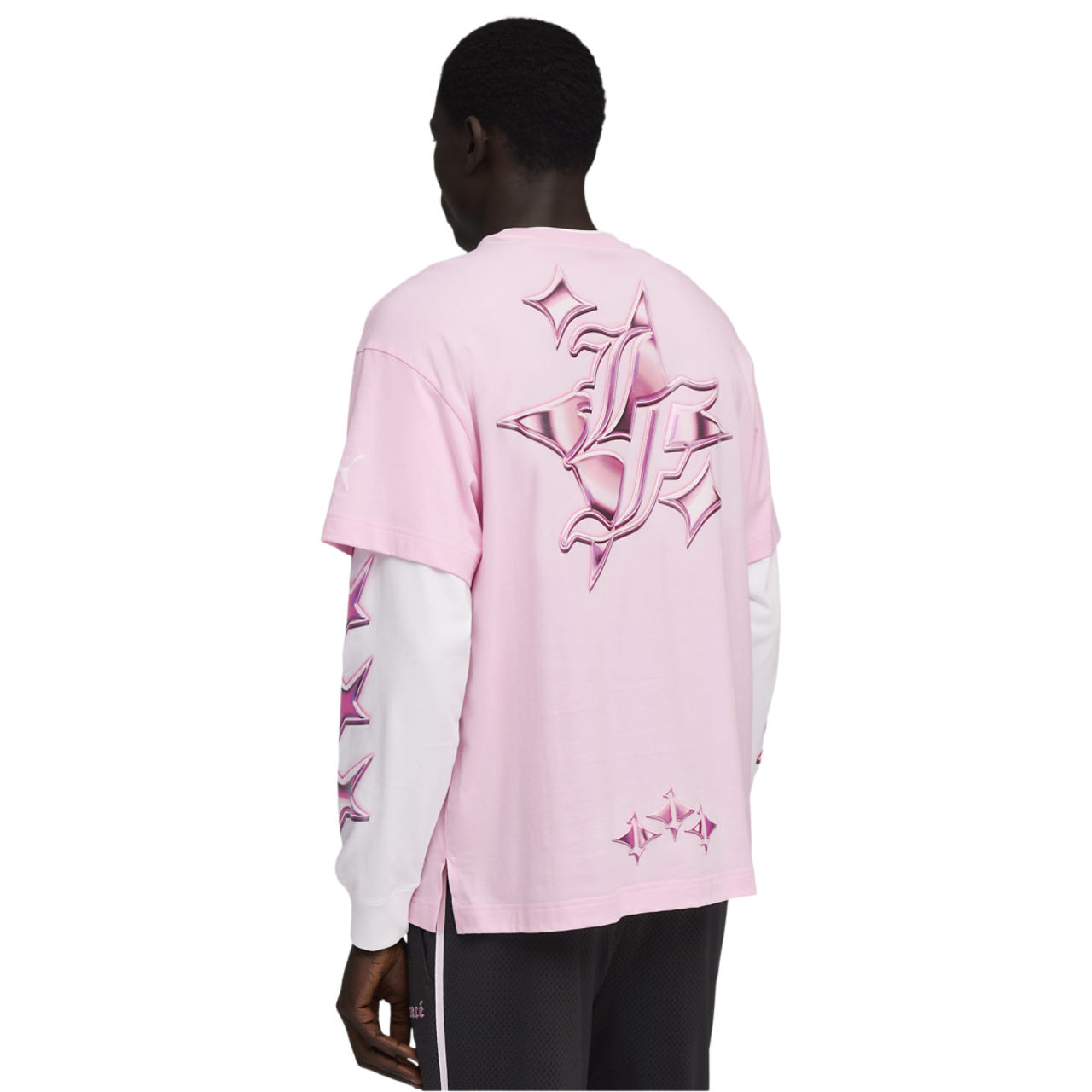 PUMA Lafrance Pink Heem Long Sleeve Tee Image 2 of 7. Tap to open photo gallery.