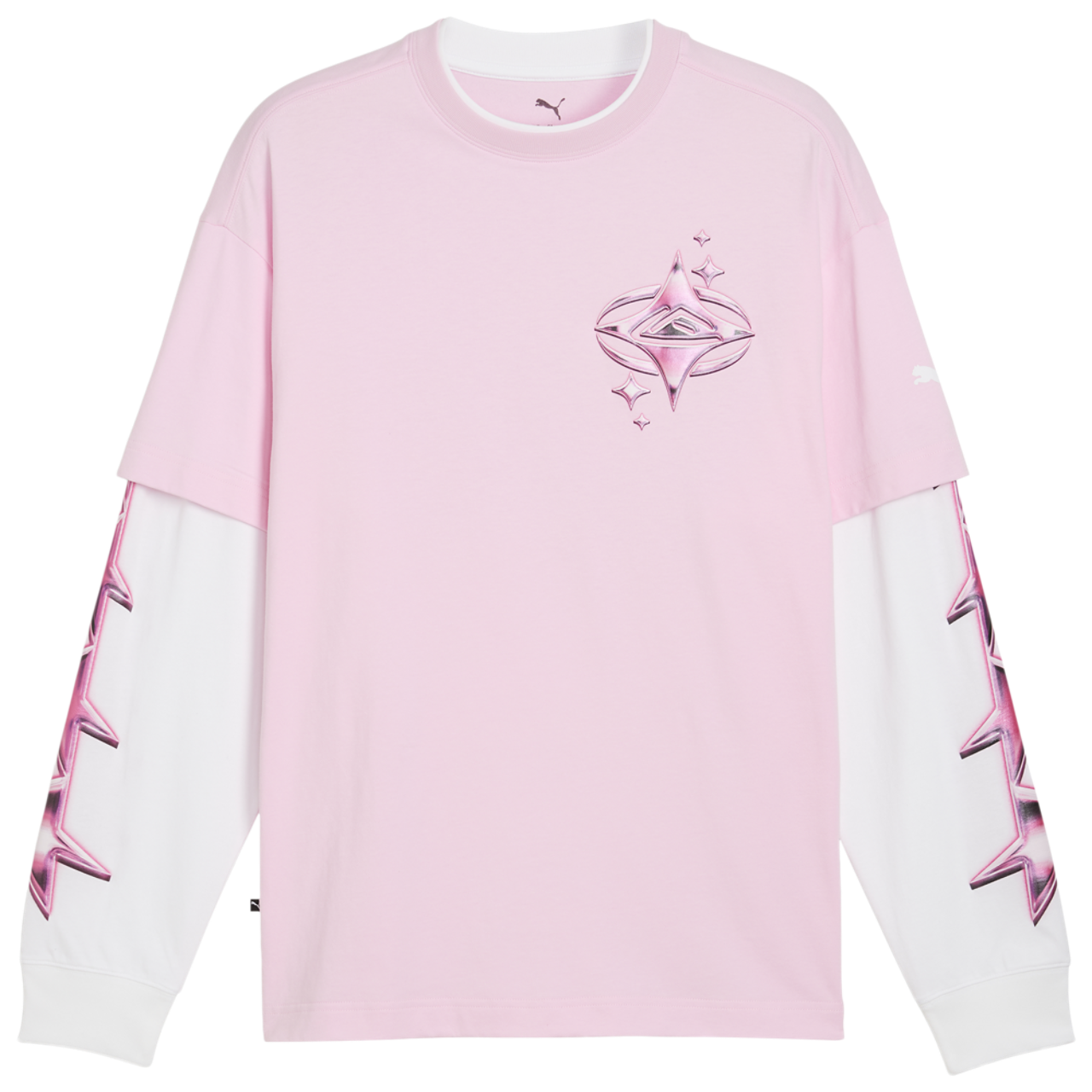PUMA Lafrance Pink Heem Long Sleeve Tee Image 6 of 7. Tap to open photo gallery.