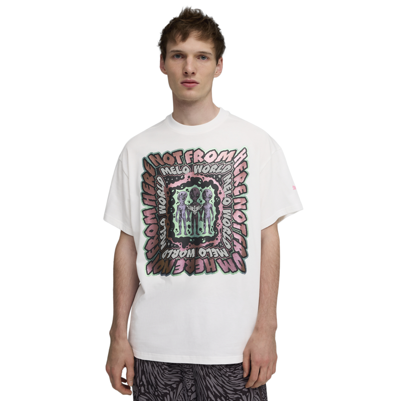 PUMA Melo World T-Shirt Image 1 of 5. Tap to open photo gallery.