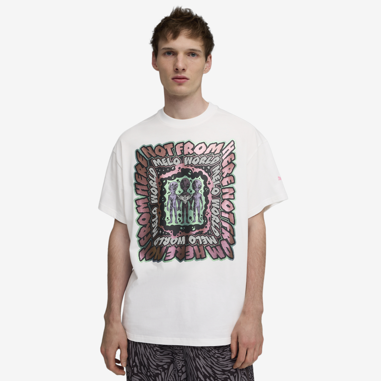PUMA Melo World T-Shirt Image 1 of 5. Tap to open photo gallery.