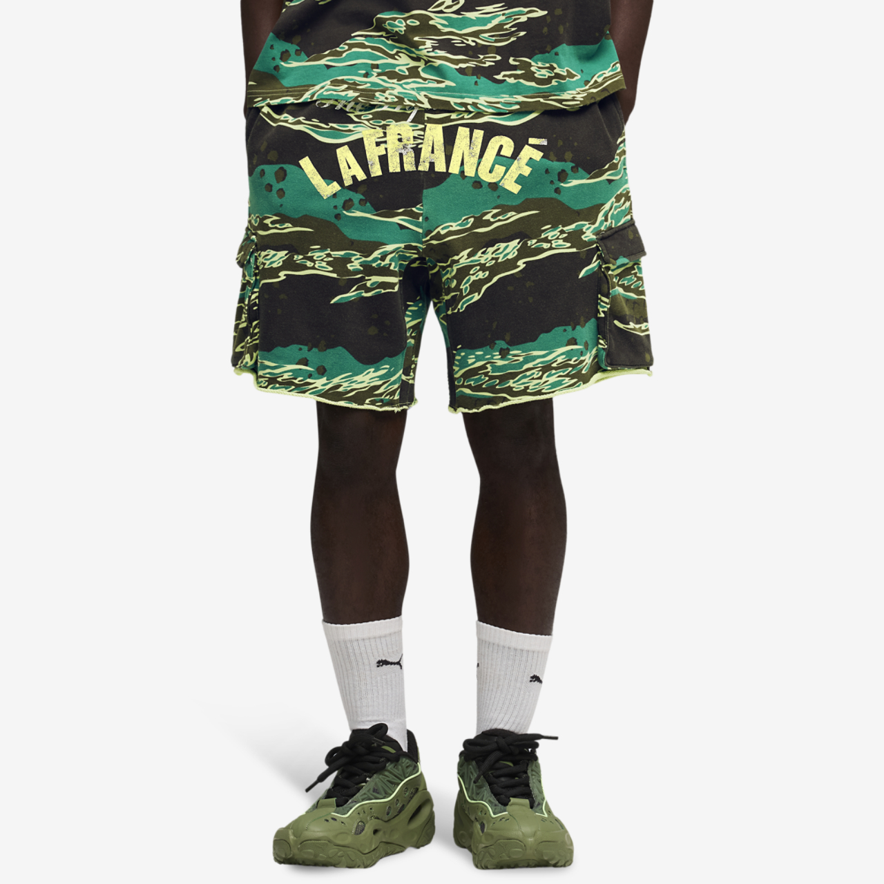 PUMA LaFrance Supply Terry Shorts Image 1 of 5. Tap to open photo gallery.