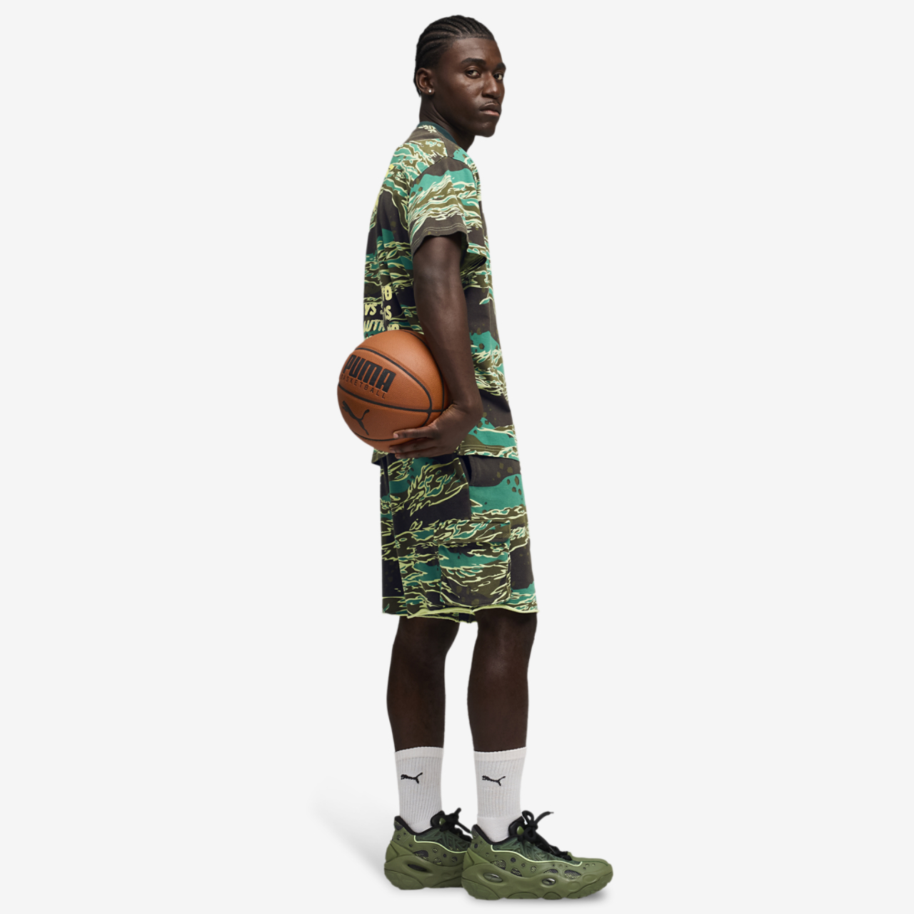 PUMA LaFrance Supply Terry Shorts Image 3 of 5. Tap to open photo gallery.