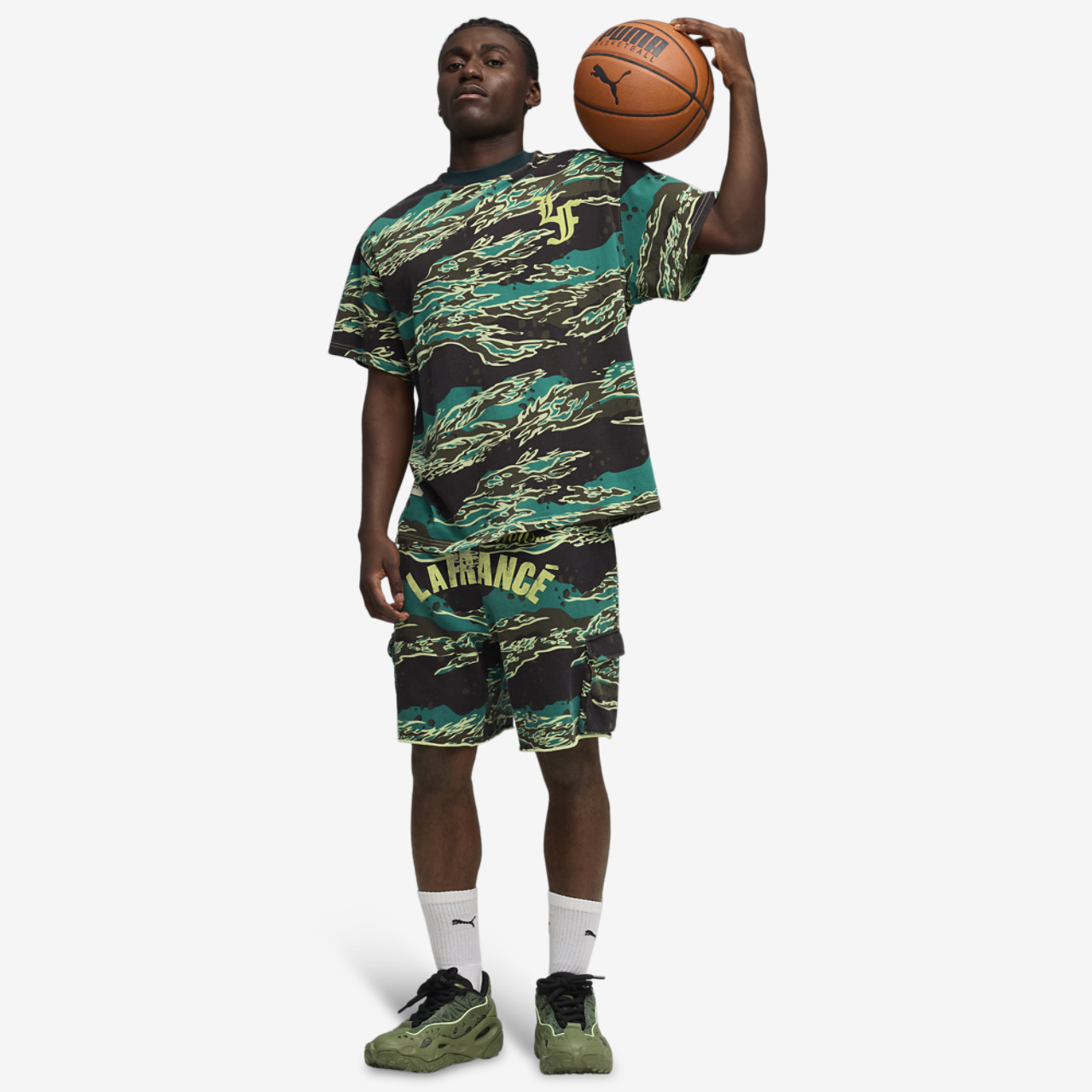 PUMA LaFrance Supply AOP T-Shirt Image 3 of 5. Tap to open photo gallery.