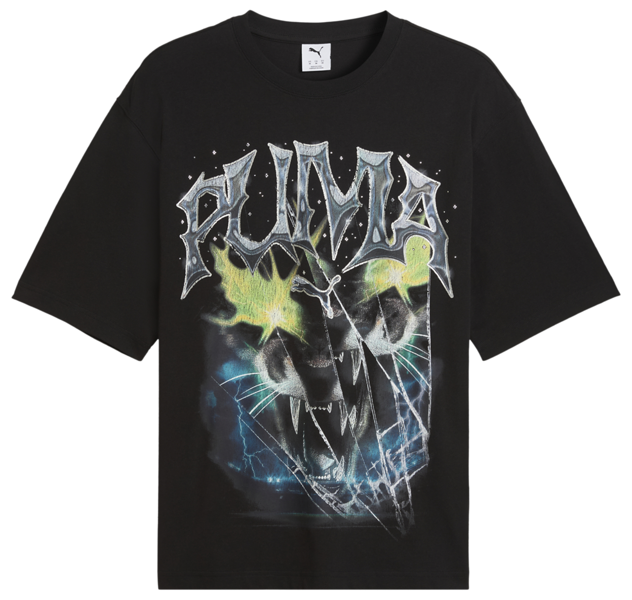 PUMA Vintage Cat T-Shirt Image 1 of 2. Tap to open photo gallery.