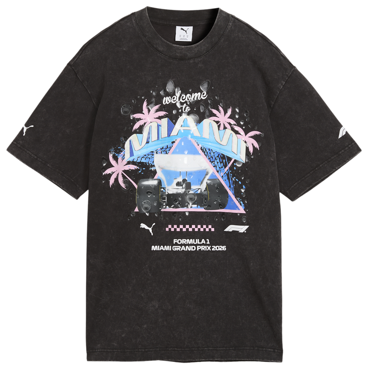PUMA F1 Miami Washed Graphic Tee Image 4 of 5. Tap to open photo gallery.