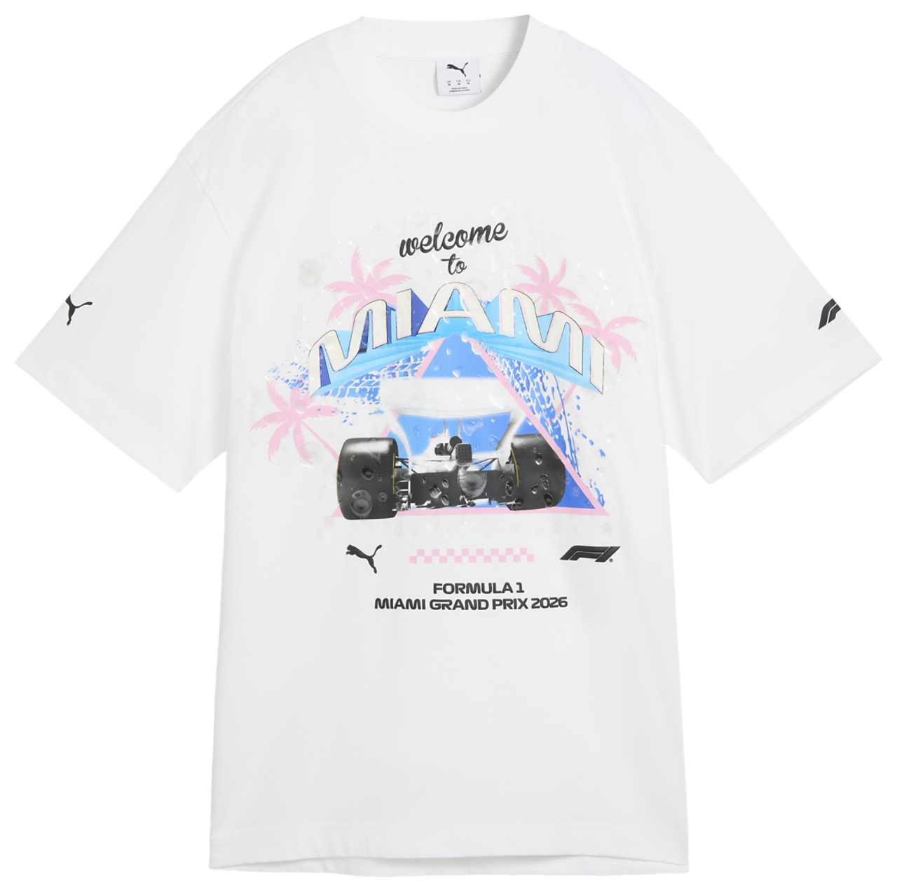 PUMA F1 Miami Washed Graphic Tee Image 1 of 2. Tap to open photo gallery.