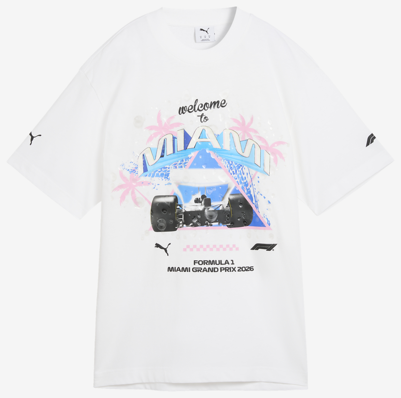 PUMA F1 Miami Washed Graphic Tee Image 1 of 2. Tap to open photo gallery.