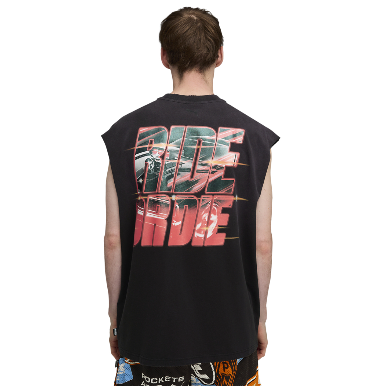 PUMA x Fast & Furious Cut-Off T-Shirt Image 2 of 5. Tap to open photo gallery.