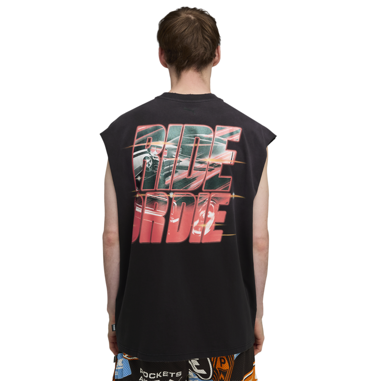 PUMA x Fast & Furious Cut-Off T-Shirt Image 2 of 5. Tap to open photo gallery.
