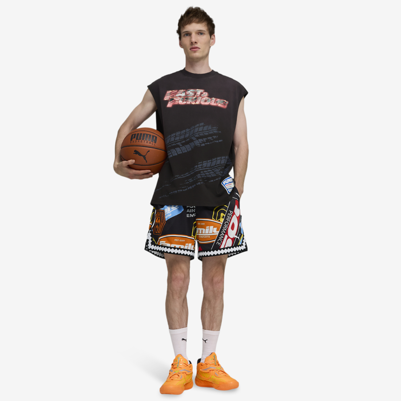 PUMA x Fast & Furious Cut-Off T-Shirt Image 3 of 5. Tap to open photo gallery.