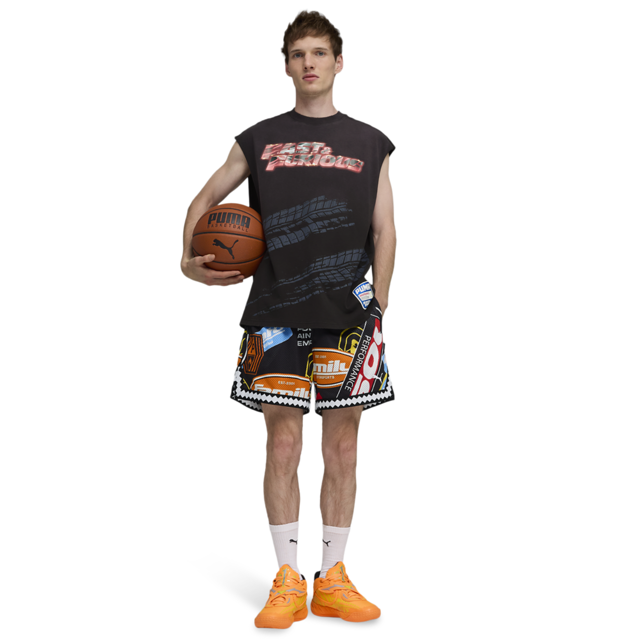PUMA x Fast & Furious Cut-Off T-Shirt Image 3 of 5. Tap to open photo gallery.