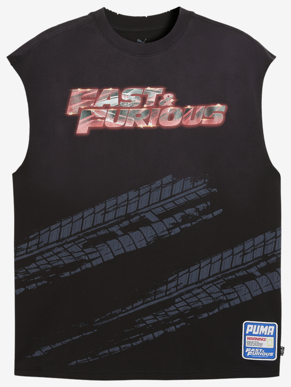 PUMA x Fast & Furious Cut-Off T-Shirt Image 4 of 5. Tap to open photo gallery.