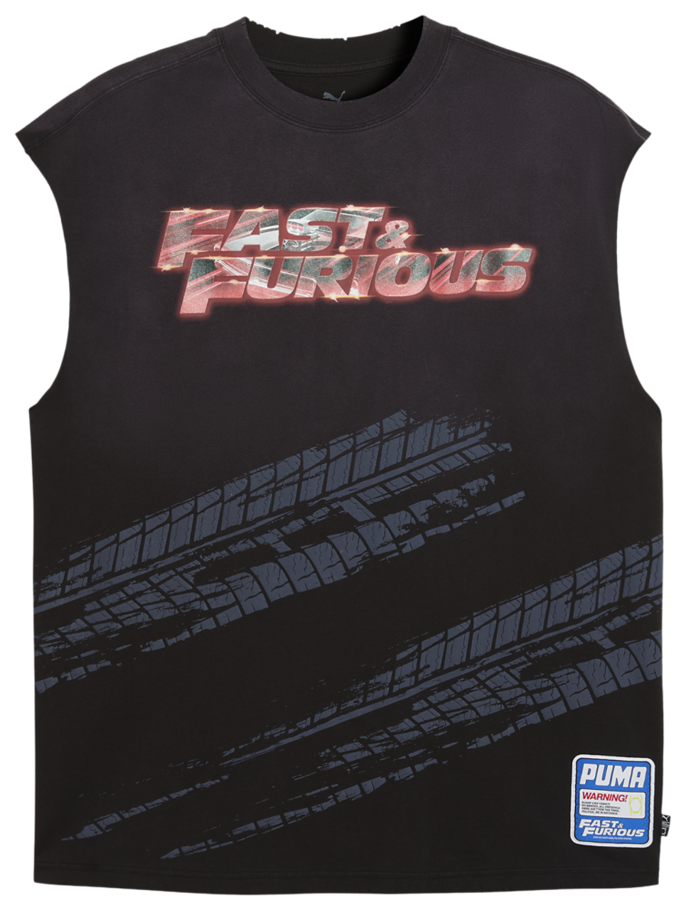PUMA x Fast & Furious Cut-Off T-Shirt Image 4 of 5. Tap to open photo gallery.
