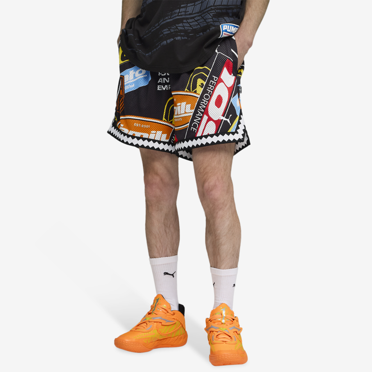 PUMA x Fast & Furious Reversible Mesh 6" Shorts Image 1 of 7. Tap to open photo gallery.