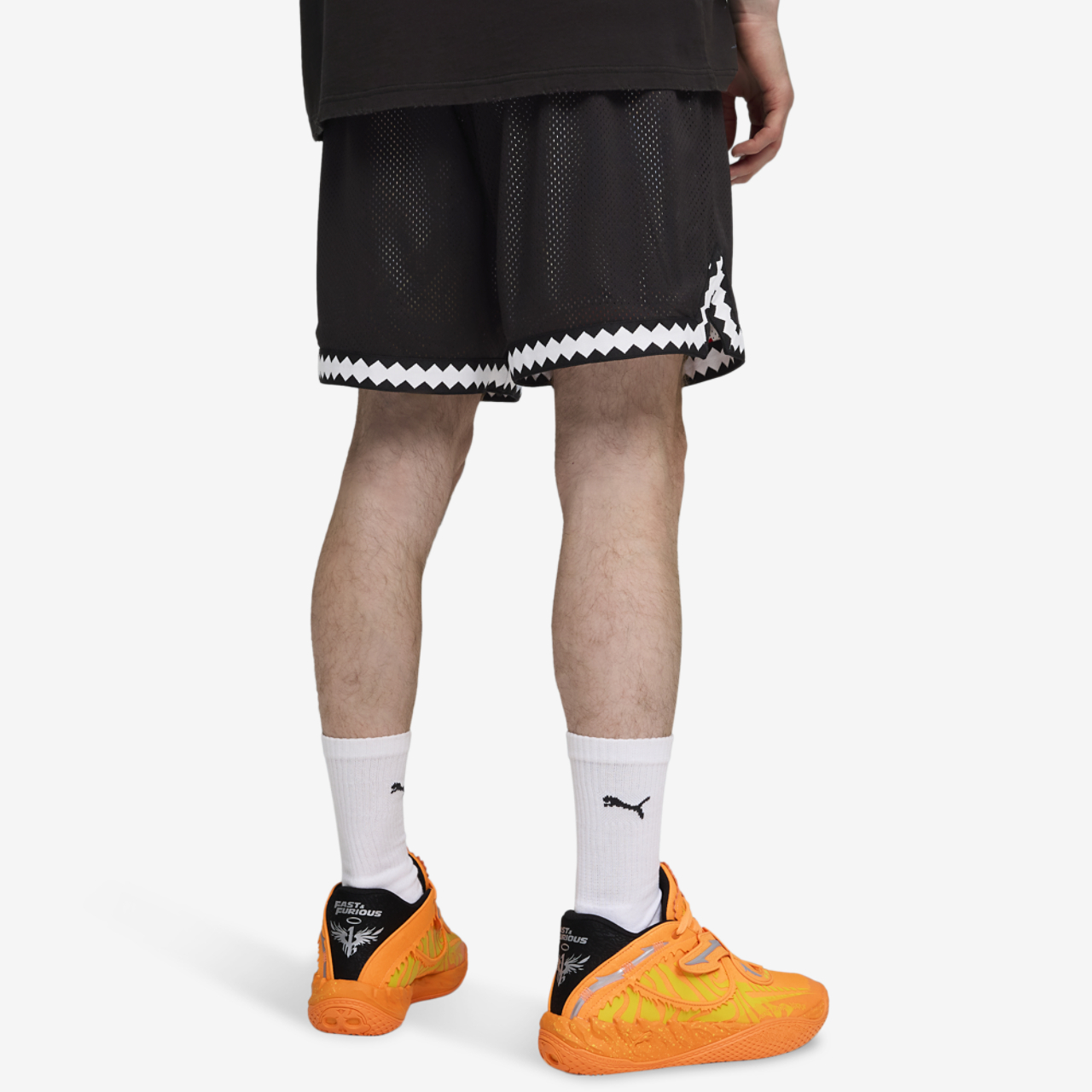 PUMA x Fast & Furious Reversible Mesh 6" Shorts Image 4 of 7. Tap to open photo gallery.
