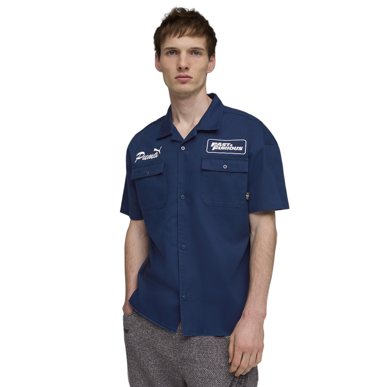 PUMA x Fast & Furious Mechanic Shirt Image 1 of 5. Tap to open photo gallery.