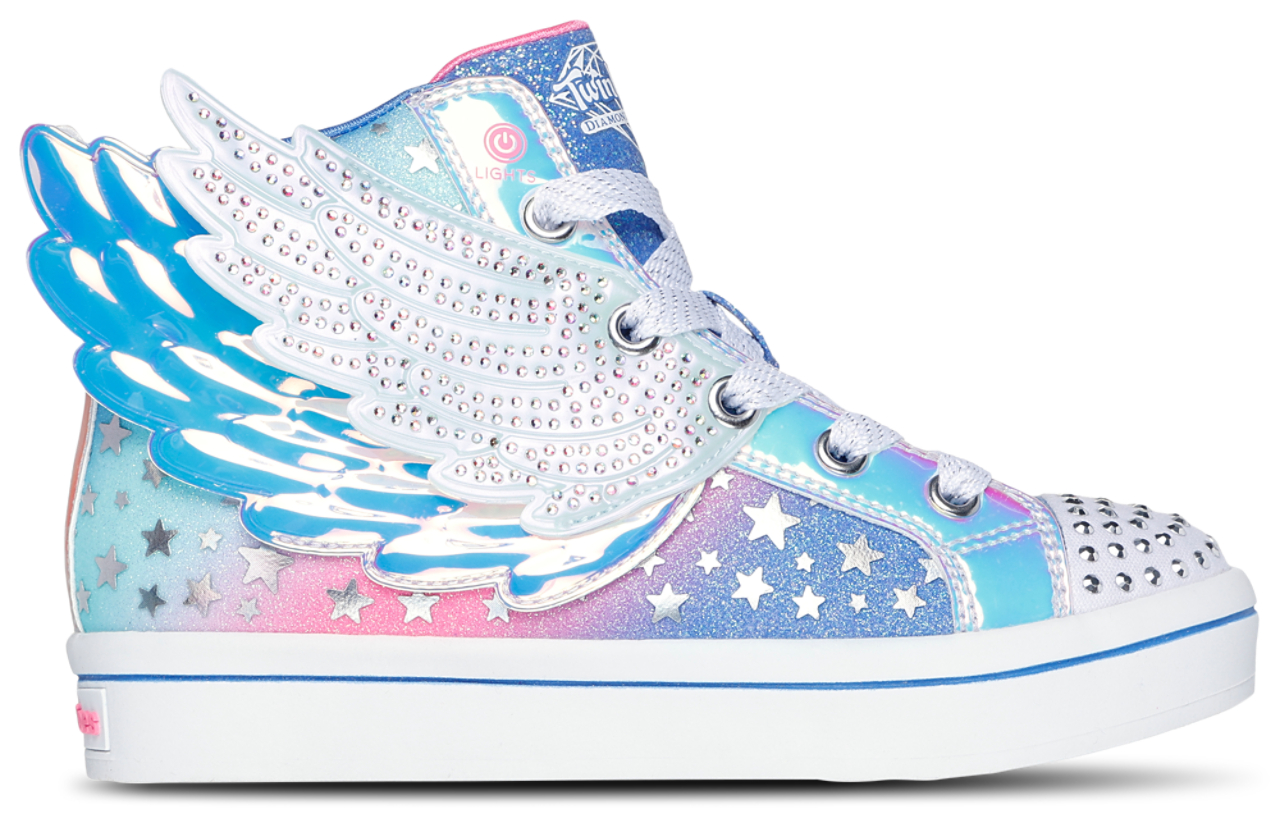 Skechers Twi-Lites 2.0 Iridescent Studded Wing High  Image 1 of 5. Tap to open photo gallery.