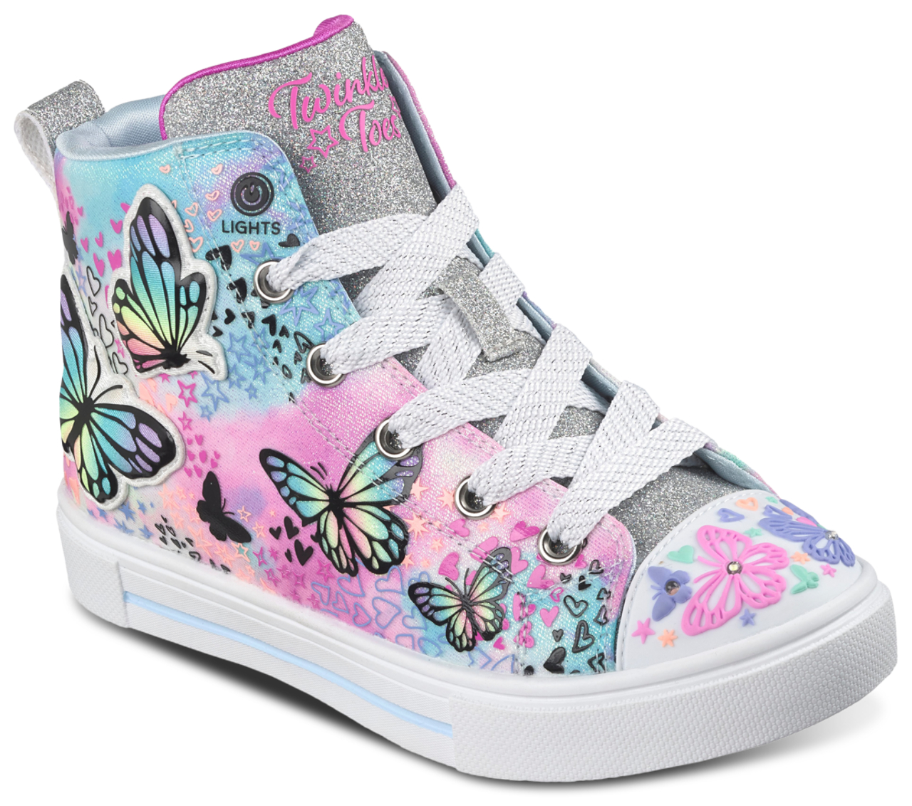 Skechers Butterfly Lace Up High Top Sneaker Image 3 of 6. Tap to open photo gallery.