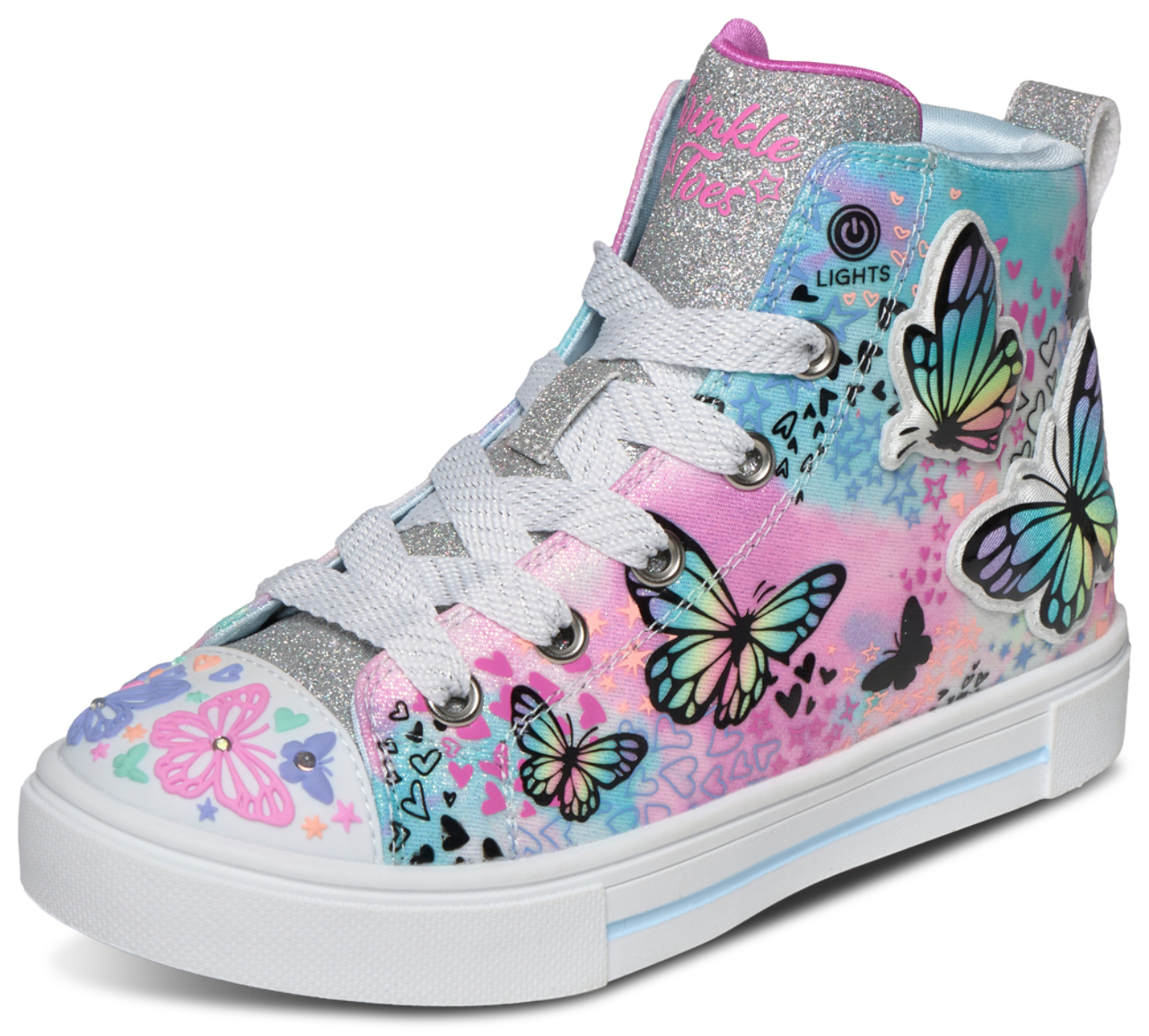 Skechers Butterfly Lace Up High Top Sneaker Image 4 of 6. Tap to open photo gallery.