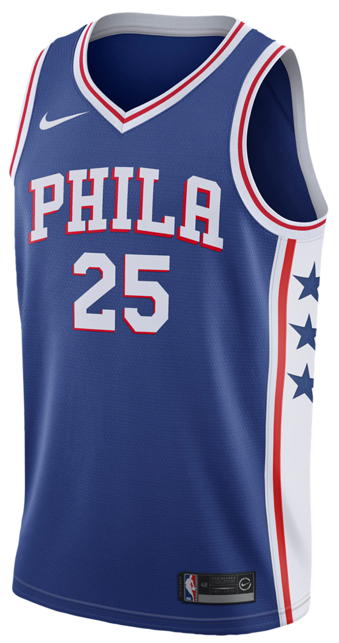 Nike 76ers Swingman Jersey Image 2 of 7. Tap to open photo gallery.