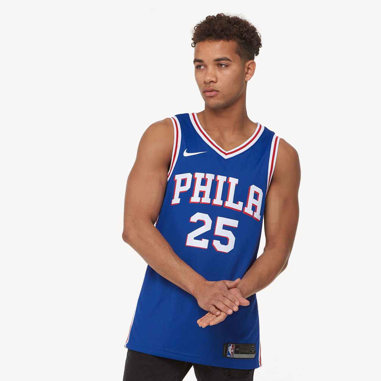 Nike 76ers Swingman Jersey Image 4 of 7. Tap to open photo gallery.