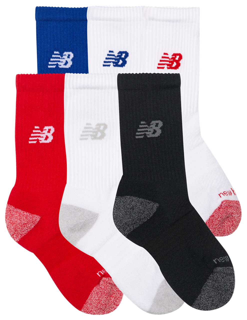 New Balance Active Cushion 6PK Crew Socks Image 3 of 3. Tap to open photo gallery.