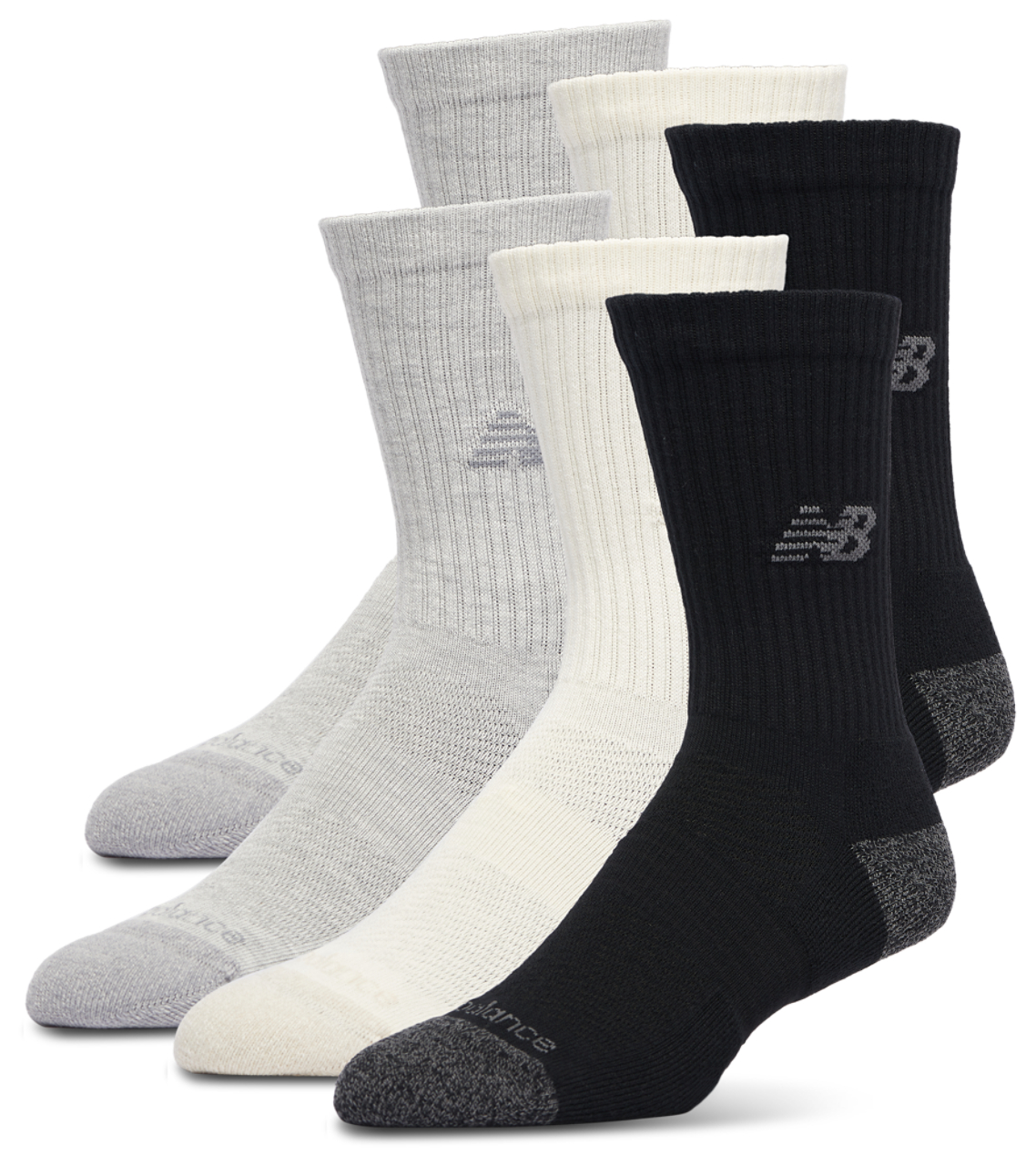 New Balance Active Cushion 6PK Crew Sock  Image 1 of 5. Tap to open photo gallery.