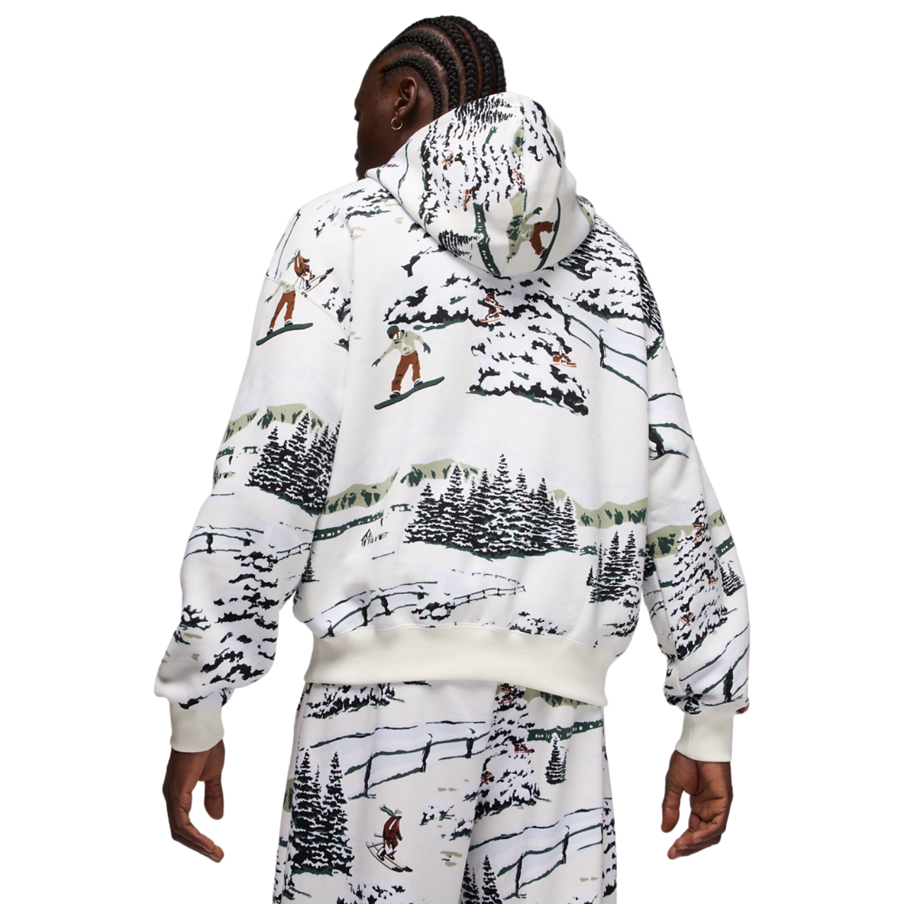 Jordan Brooklyn Holiday Pullover Hoodie AOP  Image 2 of 4. Tap to open photo gallery.