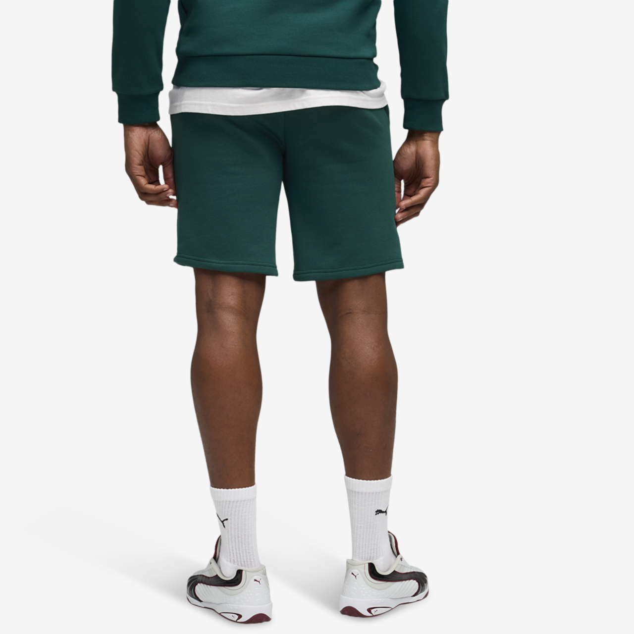 PUMA Fanpack Mexico Sweat Shorts Image 2 of 5. Tap to open photo gallery.