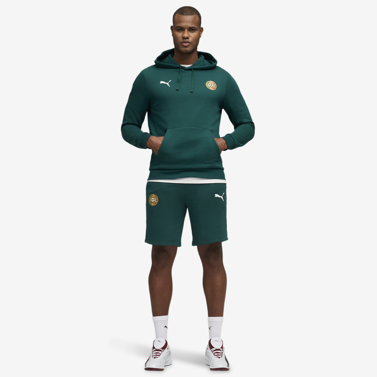 PUMA Fanpack Mexico Sweat Shorts Image 3 of 5. Tap to open photo gallery.