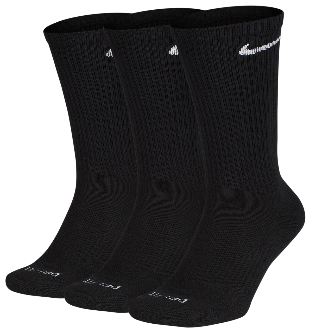 Nike 3 Pack Dri-FIT Plus Crew Socks Image 2 of 3. Tap to open photo gallery.