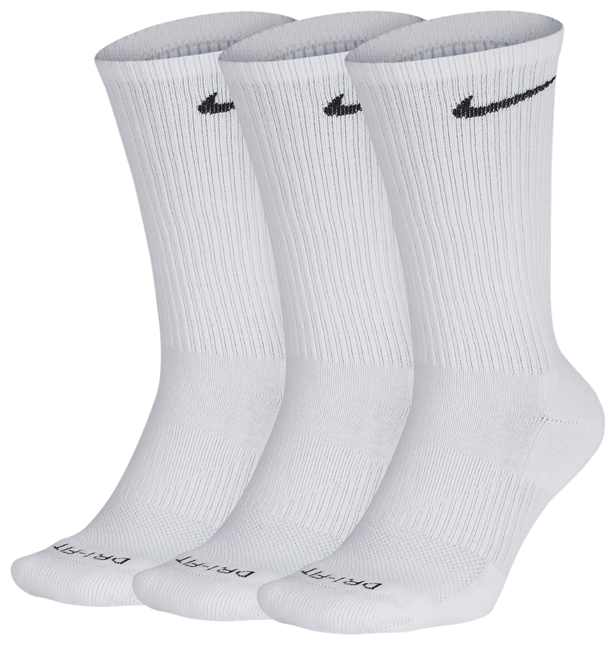 Nike 3 Pack Dri-FIT Plus Crew Socks Image 1 of 3. Tap to open photo gallery.