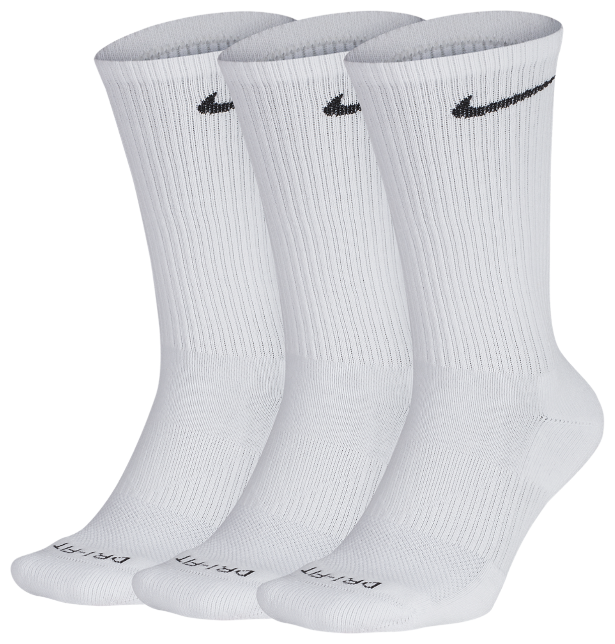 Nike 3 Pack Dri-FIT Plus Crew Socks Image 2 of 3. Tap to open photo gallery.