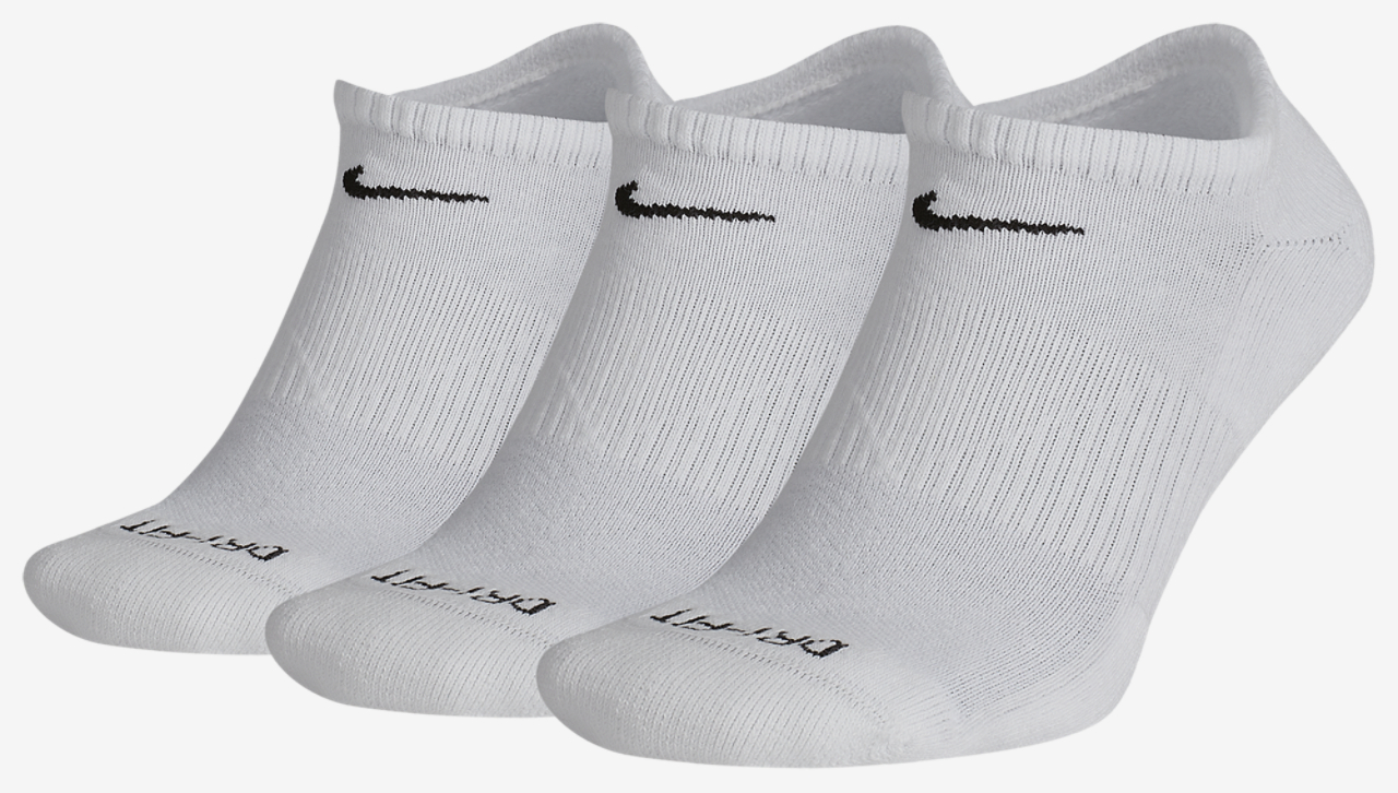 Nike 3 Pack Dri-FIT Plus No Show Socks Image 2 of 3. Tap to open photo gallery.