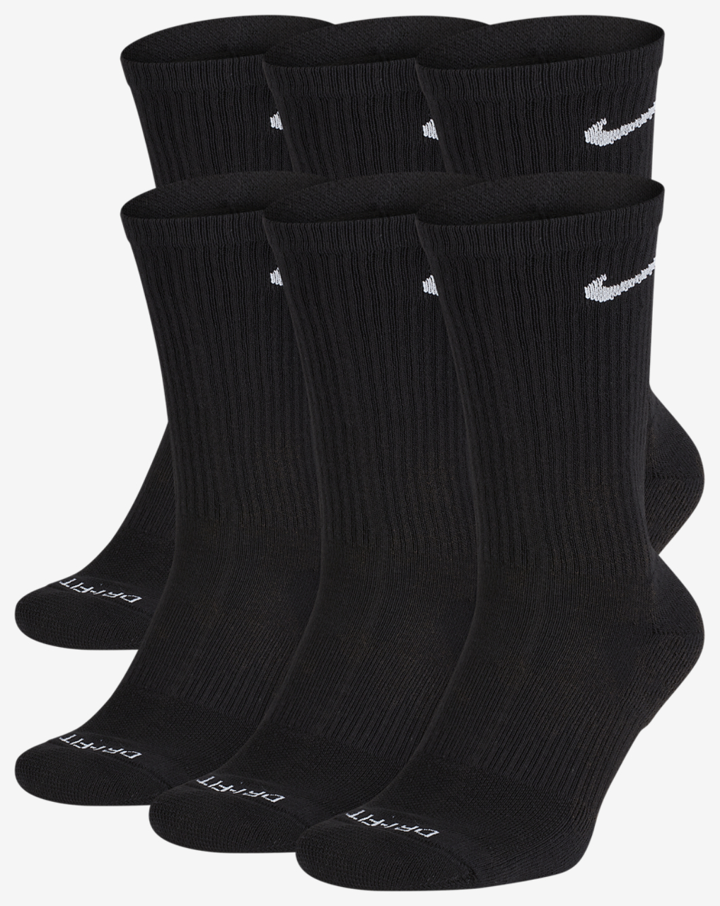 Nike 6 Pack Everyday Plus Cushioned Socks Image 2 of 3. Tap to open photo gallery.