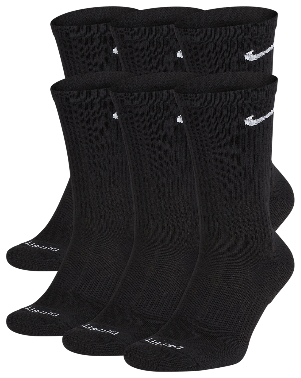 Nike 6 Pack Everyday Plus Cushioned Socks Image 2 of 3. Tap to open photo gallery.