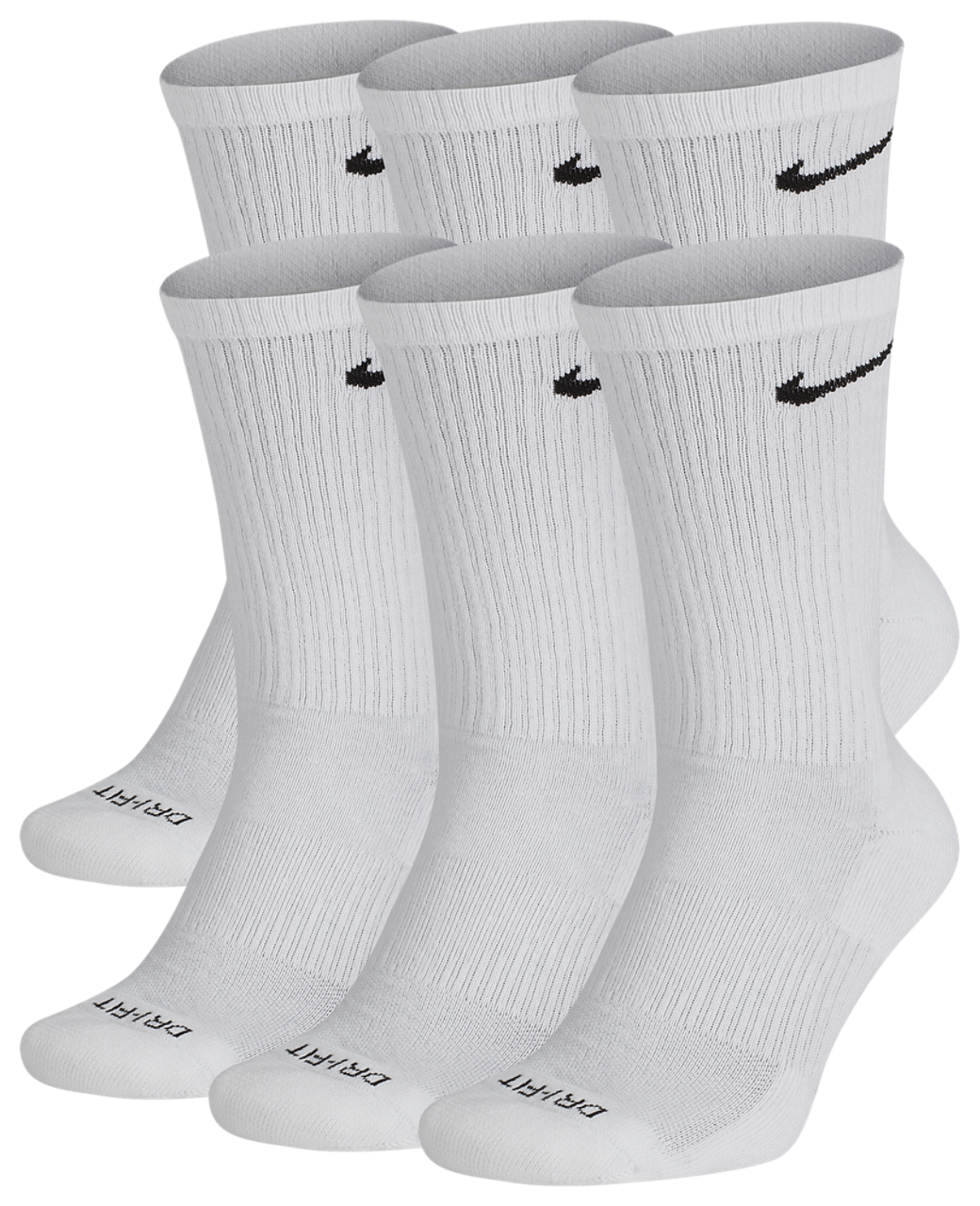 Nike 6 Pack Everyday Plus Cushioned Socks Image 2 of 3. Tap to open photo gallery.