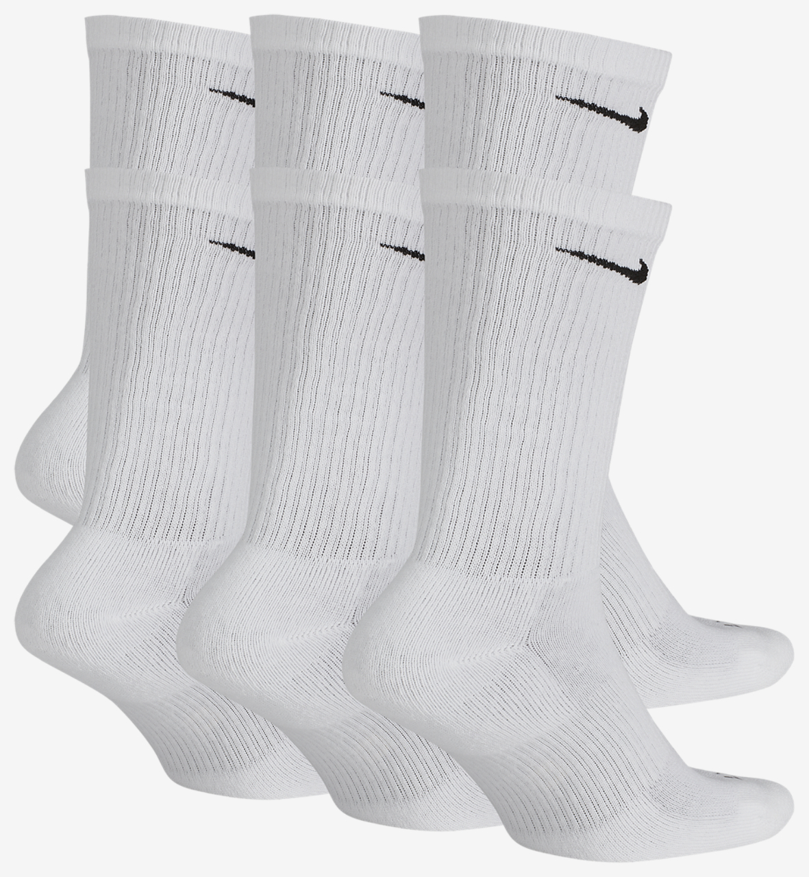 Nike 6 Pack Everyday Plus Cushioned Socks Image 3 of 3. Tap to open photo gallery.