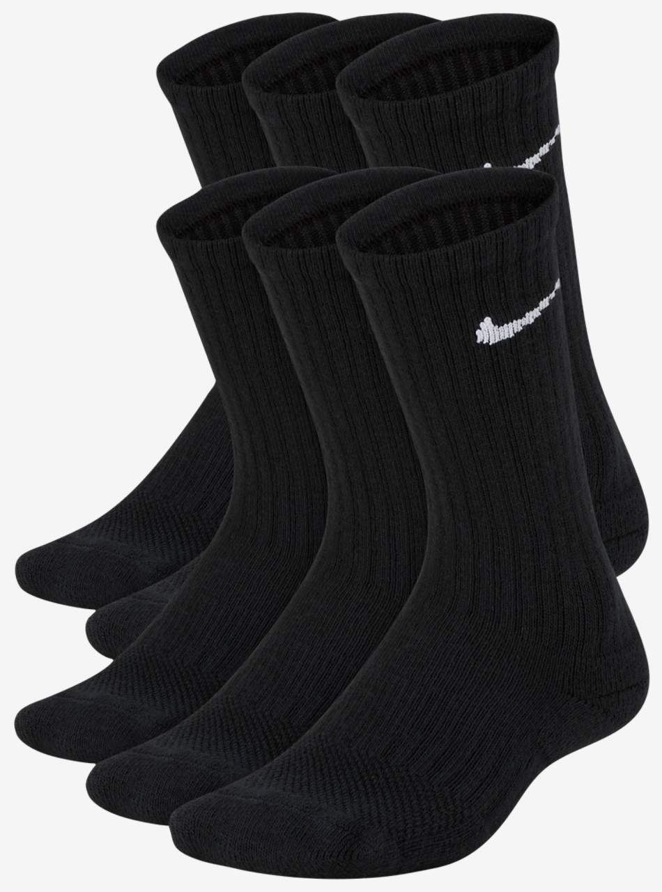 Nike 6 Pack Cushioned Crew Socks Image 2 of 3. Tap to open photo gallery.