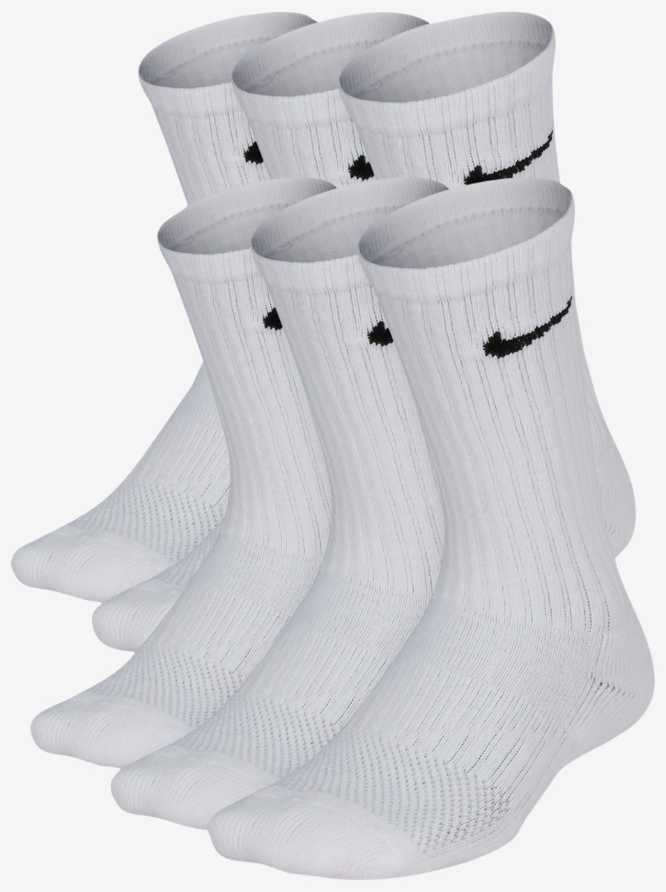Nike 6 Pack Cushioned Crew Socks Image 2 of 3. Tap to open photo gallery.